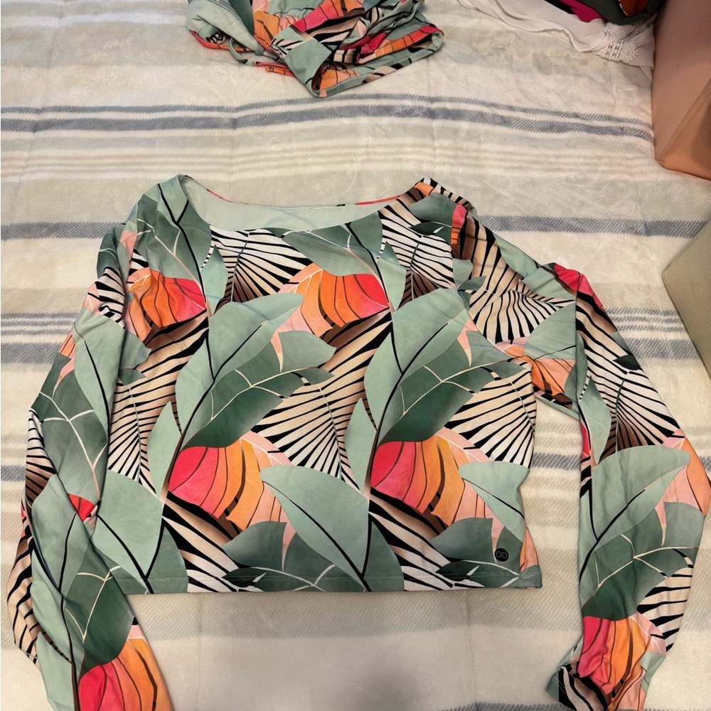 CALIA by Carrie Underwood Leaf Print Bikini Set - Picture 3 of 5